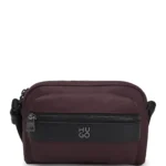 Twill crossbody bag with stacked-logo hardware