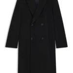 Double-breasted coat in a wool blend