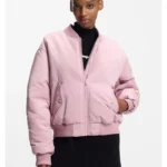 Water-repellent bomber jacket with logo artwork