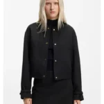 Oversized-fit blazer in bouclé fabric