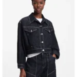 Regular-fit trucker jacket in rinse-washed denim