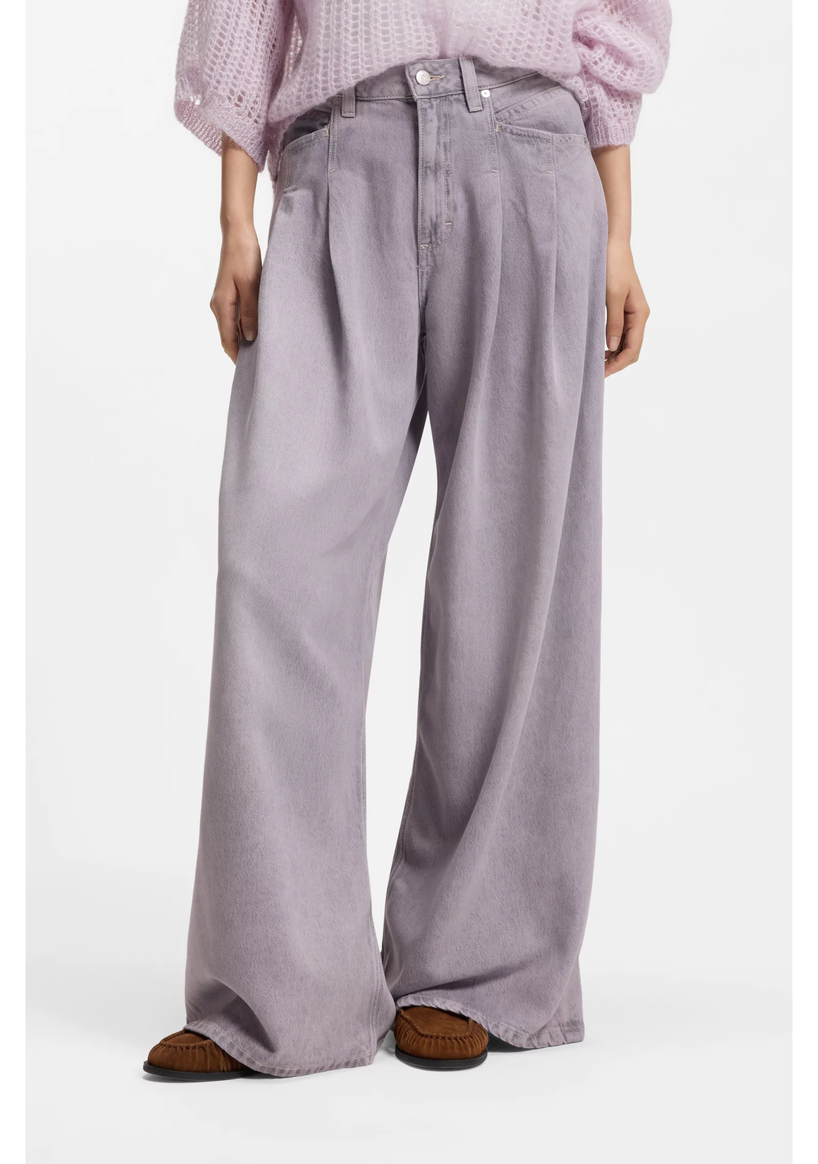 hbeu50552522_050_350 Relaxed-fit jeans with wide leg - Image 1