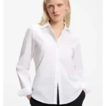 Regular-fit blouse in cotton poplin