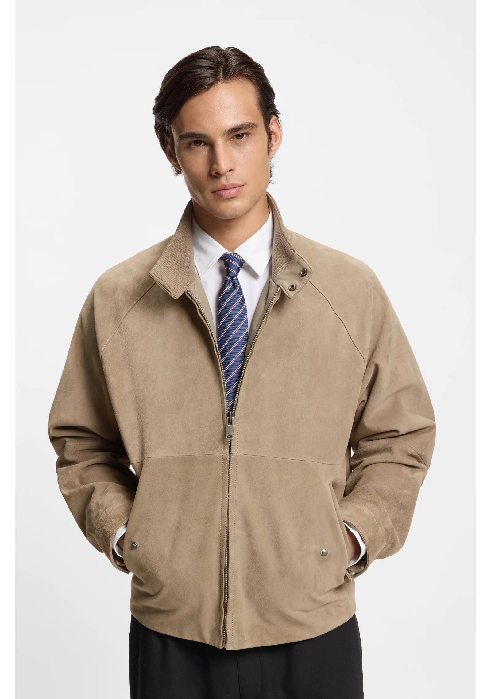 hbeu50553101_269_350 Regular-fit jacket in suede - Image 1