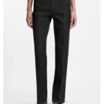 Slim-fit jeans in marble-structured black stretch denim