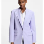 Relaxed-fit blazer in stretch fabric