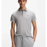 Active slim-fit polo shirt with thermoregulating performance