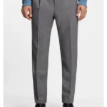 Extra-slim-fit trousers in virgin-wool dobby
