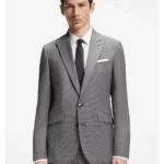 Extra-slim-fit suit jacket in virgin-wool dobby