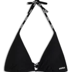 Triangle bikini top with logo ties