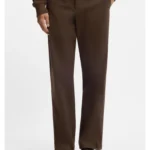 Tapered-fit trousers in brushed stretch cotton