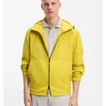 Regular-fit windbreaker in water-repellent soft-touch fabric