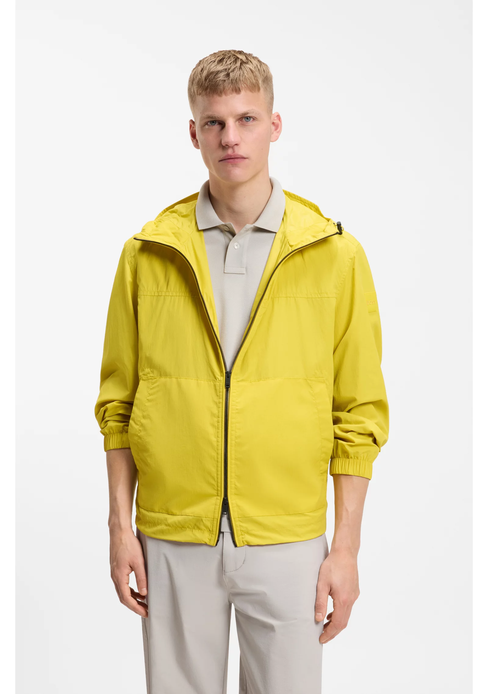 hbeu50555887_721_350 Regular-fit windbreaker in water-repellent soft-touch fabric - Image 1