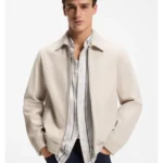 Blouson jacket in soft suede