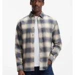 Relaxed-fit shirt in checked cotton flannel