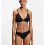Stretch-cotton thong with logo waistband