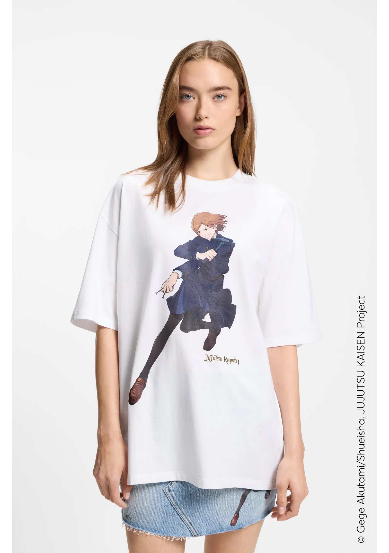 hbeu50557497_100_350 HUGO x Jujutsu Kaisen oversized T-shirt with Nobara print - Image 1