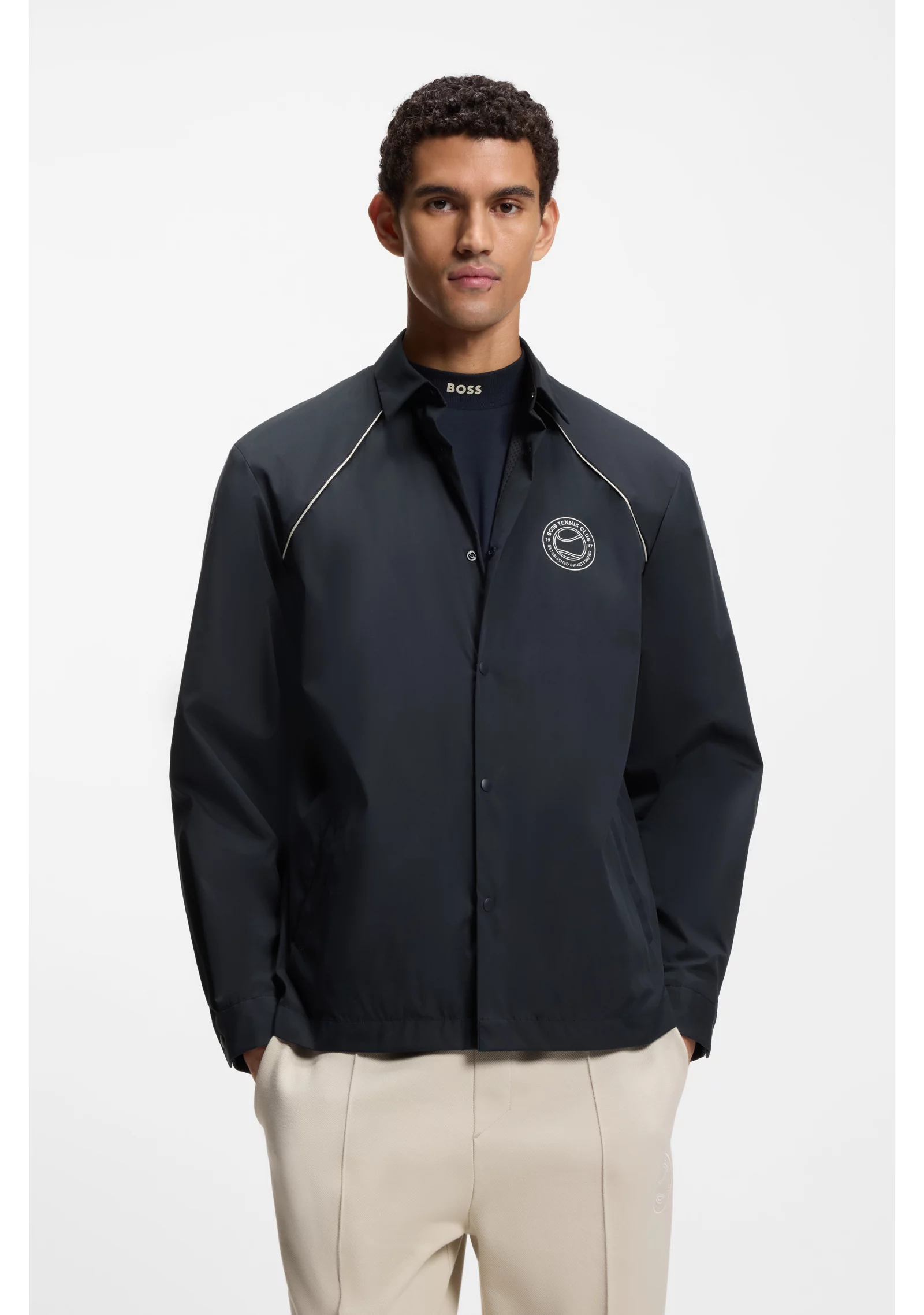hbeu50557562_402_350 Relaxed-fit overshirt with water-repellent finish - Image 1