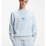 Cotton-blend sweatshirt with logo label