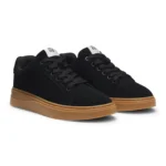 Suede trainers with padded tongue