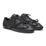 Nappa-leather trainers with suede trims
