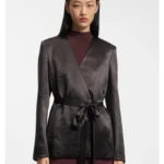 Slim-fit blazer in lustrous twill