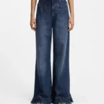 Flared-fit jeans in blue denim