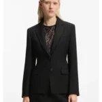 Regular-fit blazer in stretch twill