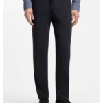 Packable slim-fit trousers in a washable wool blend