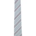 Silk-cotton tie with diagonal stripe