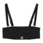 Plissé bandeau bikini top with Double B monogram