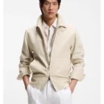 Slim-fit jacket in linen