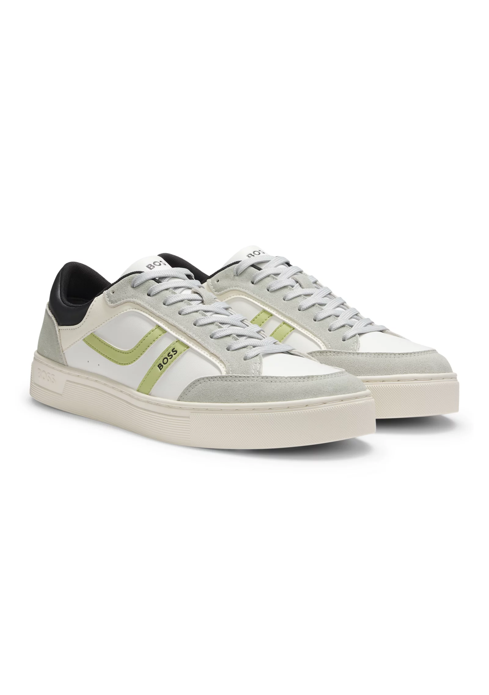 hbeu50562799_063_200 Faux-leather trainers with colour-blocking - Image 1