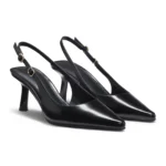 Slingback pumps in brush-off leather