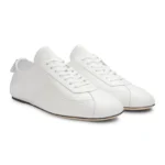 Nappa-leather trainers with debossed logo