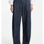 Relaxed-fit jeans in textured open-weave denim