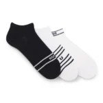 Three-pack sneaker socks with stripe details