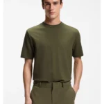 Regular-fit T-shirt in stretch cotton blend