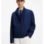 Slim-fit jacket in chalk-striped virgin wool