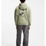 Cotton-terry hoodie with logo graphic