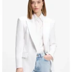 Regular-fit blazer with metal button
