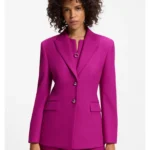 Regular-fit blazer with metal buttons