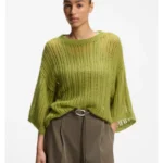 Oversized-fit sweater with open knit