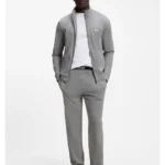 Stretch-cotton loungewear set with logo print