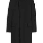 Regular-fit coat with stand collar