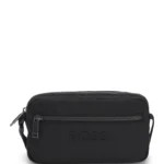 Diamond-structured crossbody bag with tonal logo