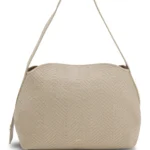 Woven shoulder bag with Double B monogram