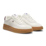 Suede-and-canvas trainers with logo details