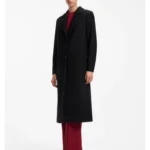 Relaxed-fit formal coat with monogram rivet