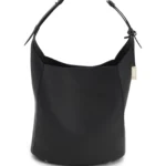 Bucket bag in leather with Double-B-monogram plaque
